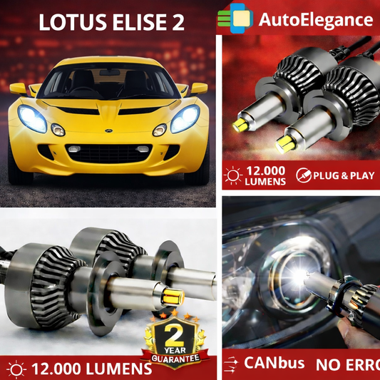 KIT LED per LOTUS ELISE 2 ANABAGLIANTI H7 CANBUS Bianco 6500K 360 gradi