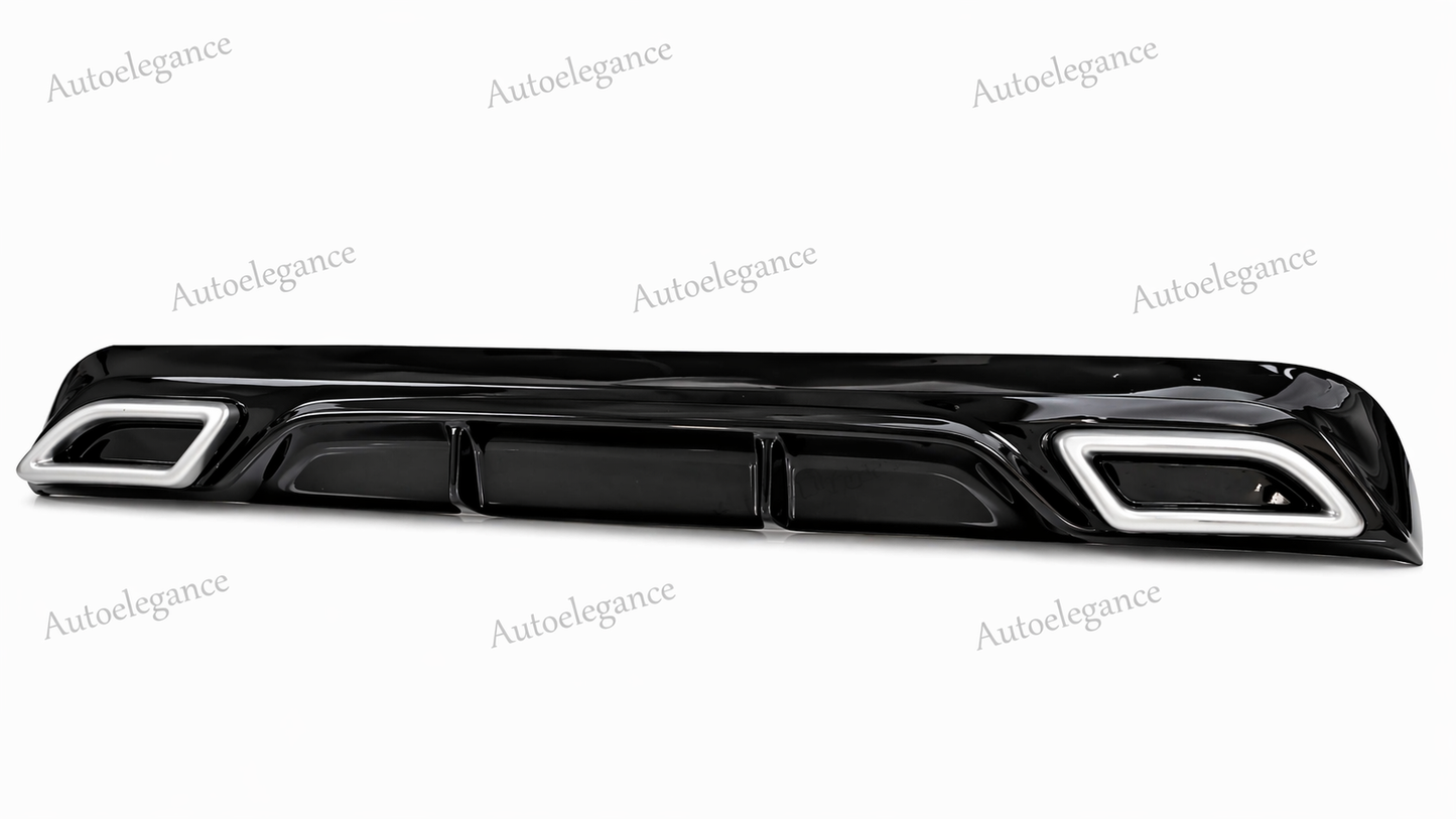 🔥ART.9544 DIFFUSORE PEUGEOT 308 II 5 PORTE 13-21 NERO LUCIDO TERMINALI OVALI🔥