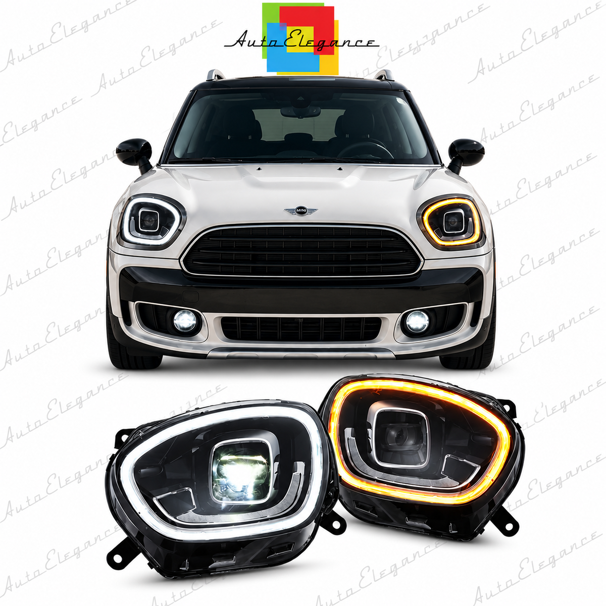 ART.10650 FARI ANTERIORI ADATTO PER Mini Cooper Countryman F60 17-23
