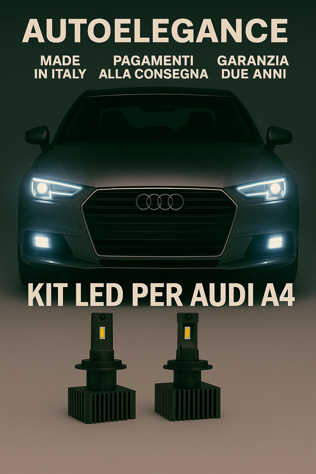 ❤️ KIT LED D3S 6000K BIANCO GHIACCIO ANABBAGLIANTI PER  AUDI  A4❤️