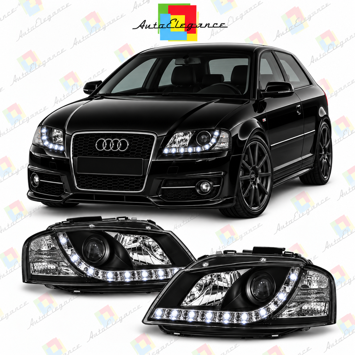💕ART.10629 FARI ANTERIORI ADATTO PER  AUDI A3 8P 05.03-03.08💕
