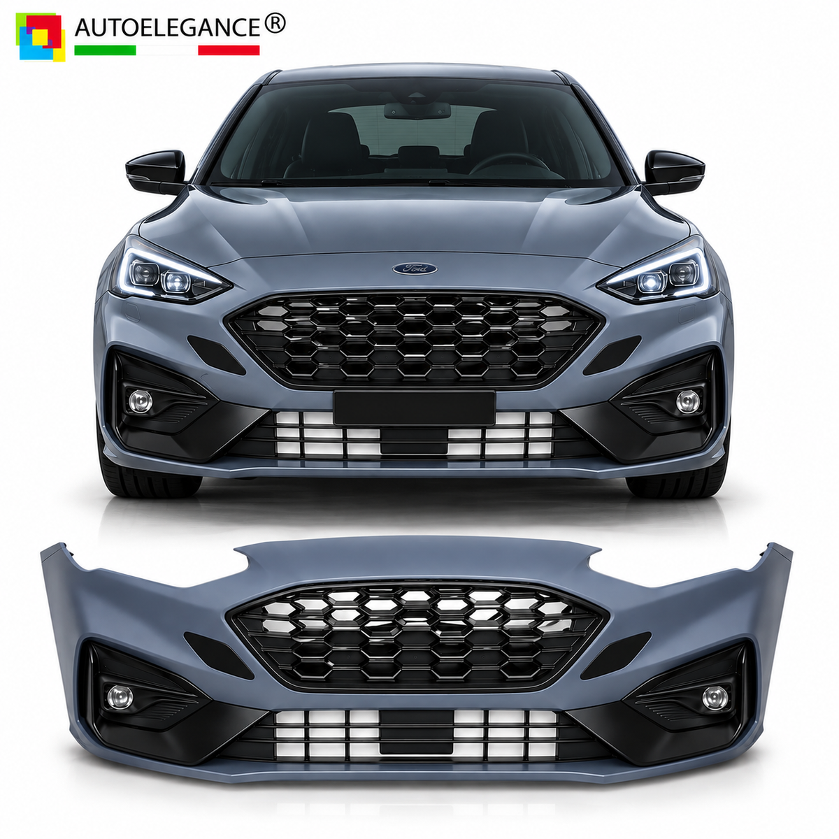 PARAURTI ANTERIORE STILE SPORT ADATTO PER FORD FOCUS MK4 18-21 SPORT STL