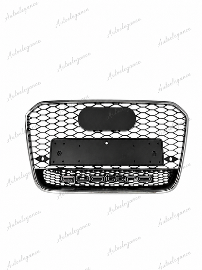 🔥ART.0677 GRIGLIA PER AUDI A6 4G C7 2012-2015 LOOK RS6 QUATTRO BORDO CROMATO🔥