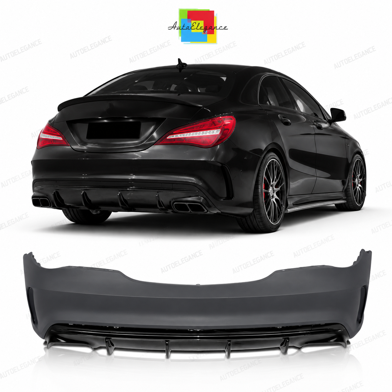 💕PARAURTI POSTERIORE MERCEDES CLA W117 C117 LOOK AMG CLA45💕