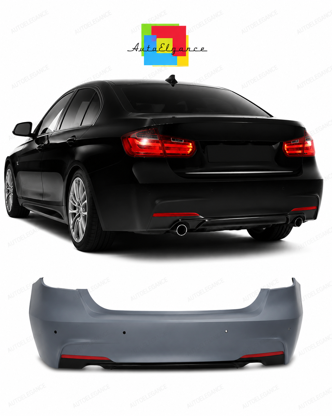💕PARAURTI POSTERIORE BMW F30 LOOK M PDC 💕