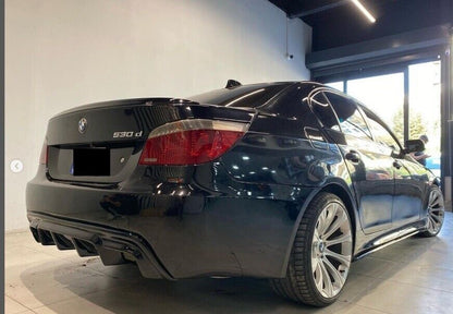 ⭐0147 DIFFUSORE ADATTO PER BMW SERIE 5 E60 E61 MSPORT 2003-2010 NERO LUCIDO M5⭐