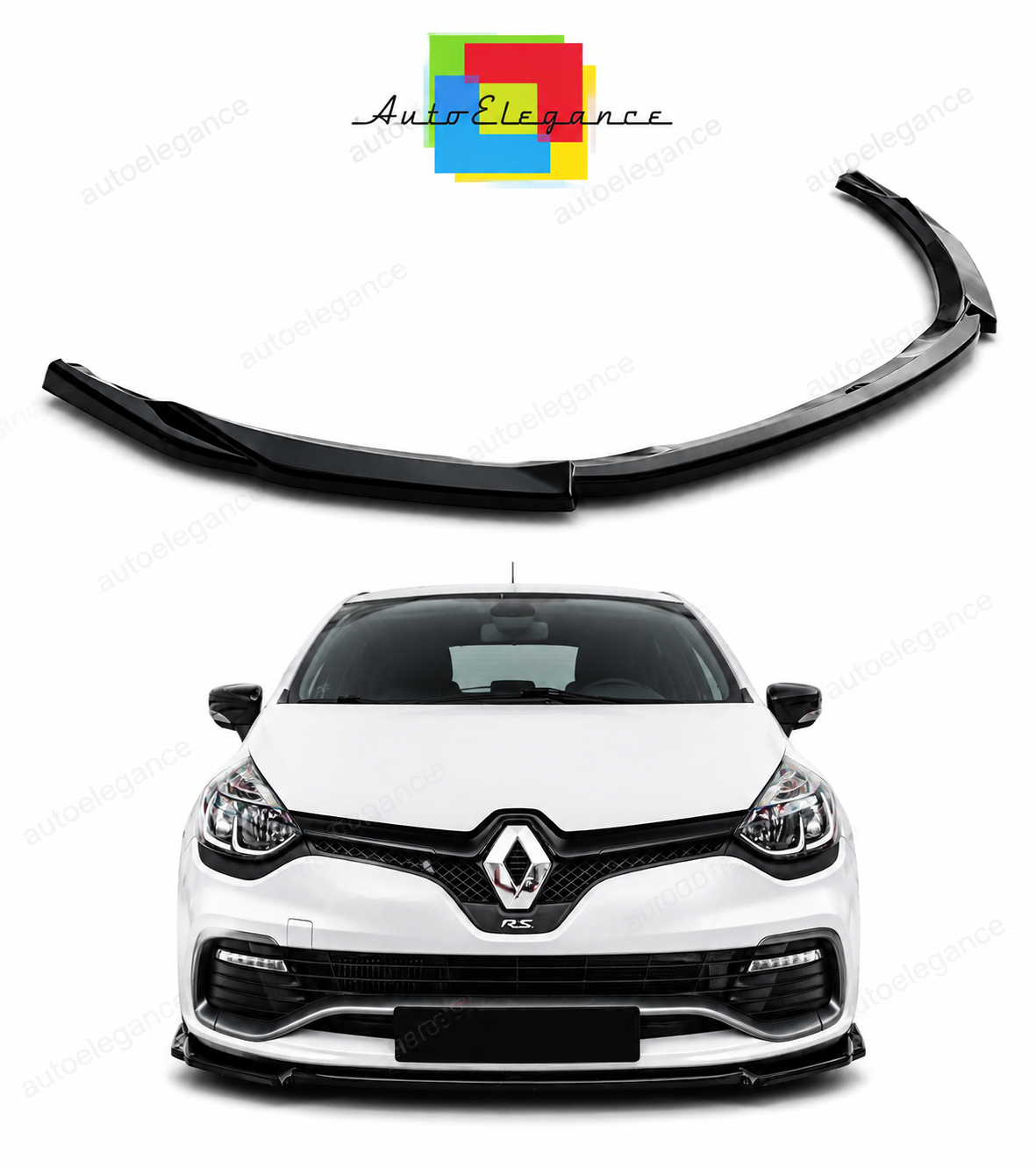 💕Splitter  adatto  per  RENAULT CLIO RS MK4  nero lucido  ABS💕