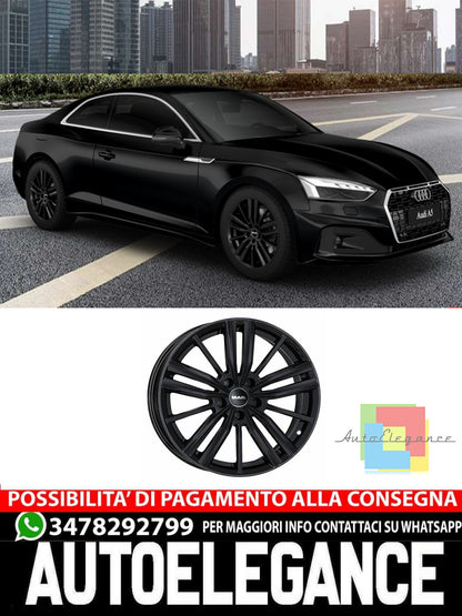 CERCHI CERCHIO IN LEGA 17" 18" Adatto per AUDI A5 MAK VIER NERO LUCIDO