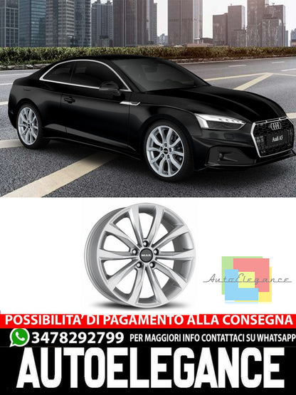 CERCHI CERCHIO IN LEGA 17" 18" 19" 20" Adatto per AUDI A5 MAK WOLF NERO LUCIDO