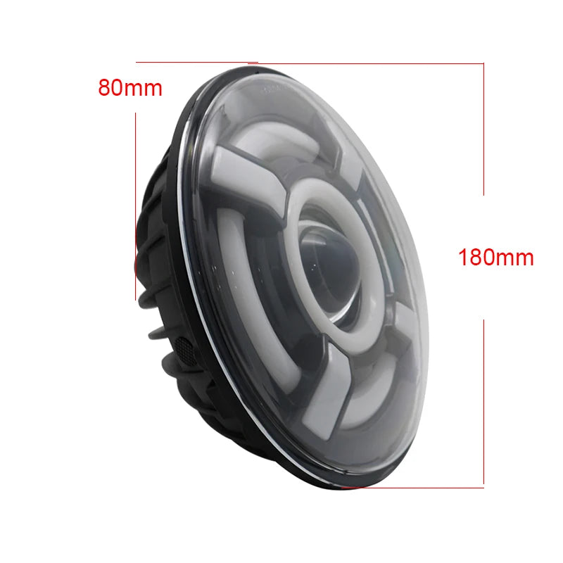 🔥pollici Moto auto Led faro con indicatore di direzione ambra per JeepWRANGLE🔥