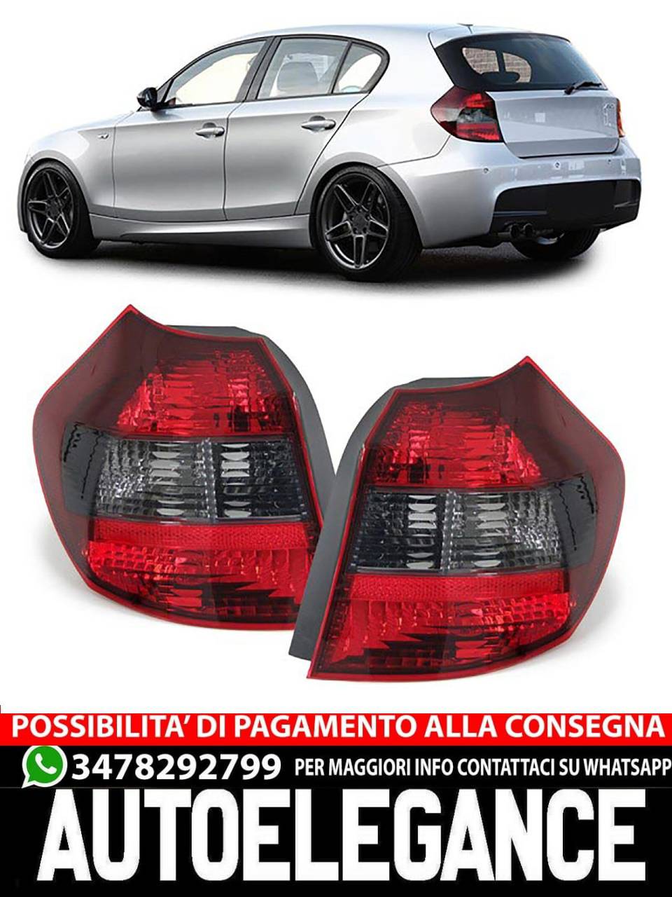 Rear Lights Red Black Smoke Right Left for BMW 1 Series E81 E87 04-07