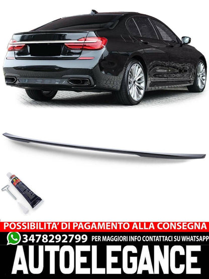 Spoiler posteriore sportivo labbro nero lucido con ABE adatto per BMW Serie 7