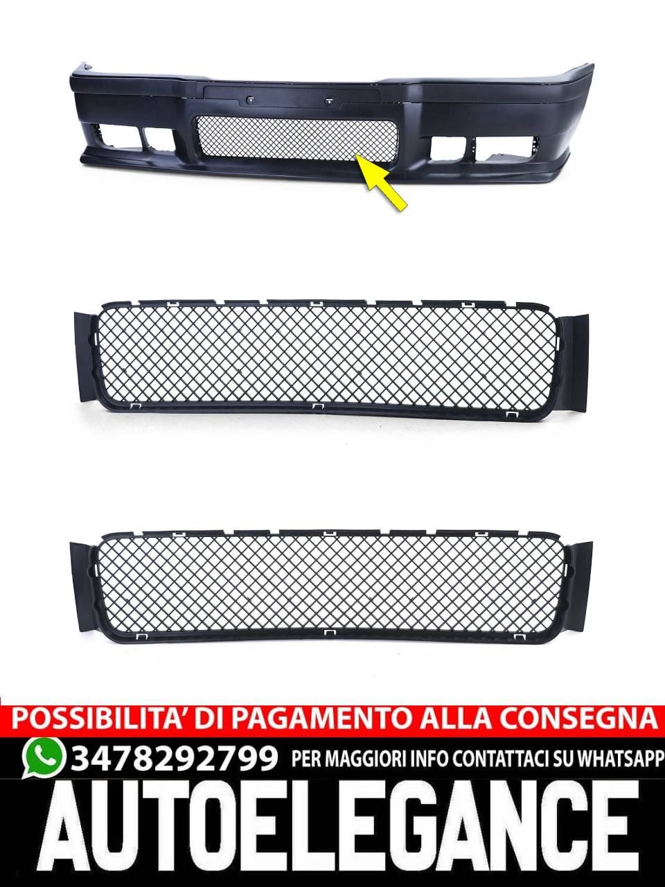 Paraurti griglia adatto per BMW Serie 3 E36 90-99-