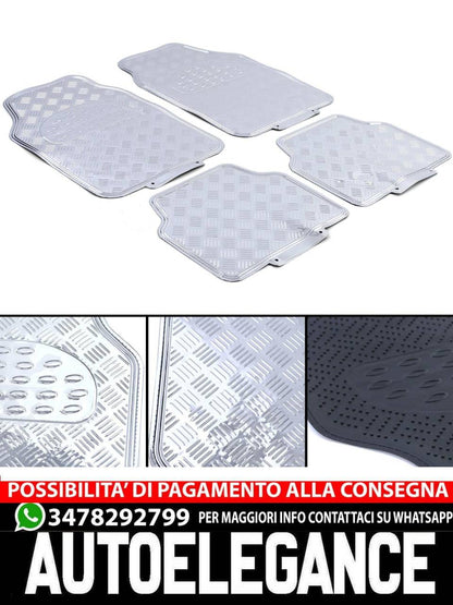 Car Rubber Mats Universal Aluminum Ribbed Plate Look 4 