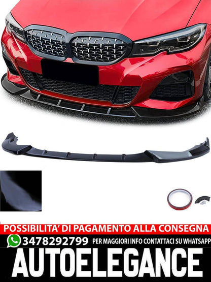 Front spoiler lip approach sport black glossy suitable for BMW 3 Series G20 G21 from 18 