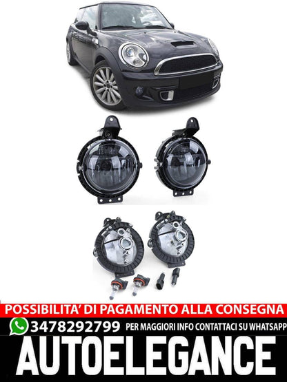 Fendinebbia in vetro trasparente fumé nero per Mini R55 R56 R57 R58 R59 06-13-