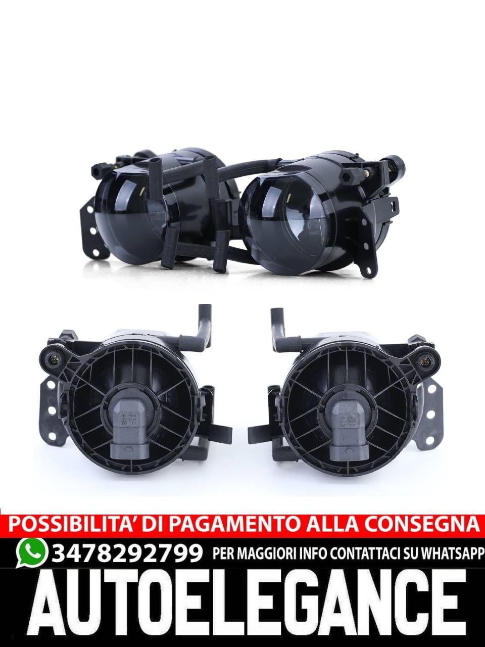 Clear Glass Fog Lights HB4 Black Smoke Suitable for BMW Series from 05 