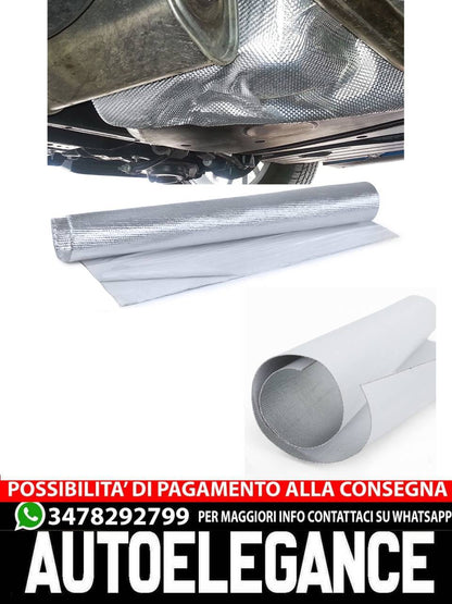 Self-adhesive ceramic aluminum exhaust heat protection mat 