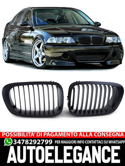 Griglia radiatore sportiva performance opaca per BMW E46 berlina touring 98-01-