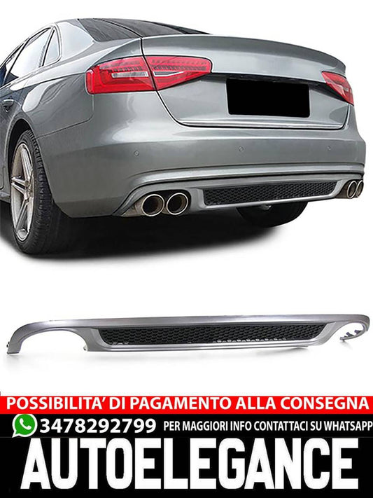 Inserto diffusore posteriore sportivo con griglia per Audi A4 B8 berlina 07-11