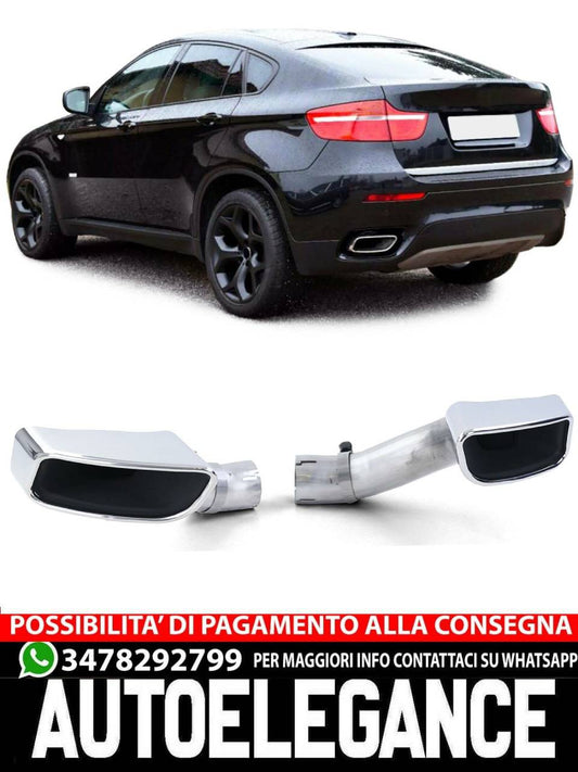 Stainless steel sports exhaust pipe 165x90 mm suitable for BMW X6 E71 