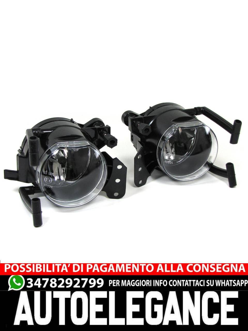Clear Chrome Glass Fog Light Set for BMW 5 Series E60 E61 