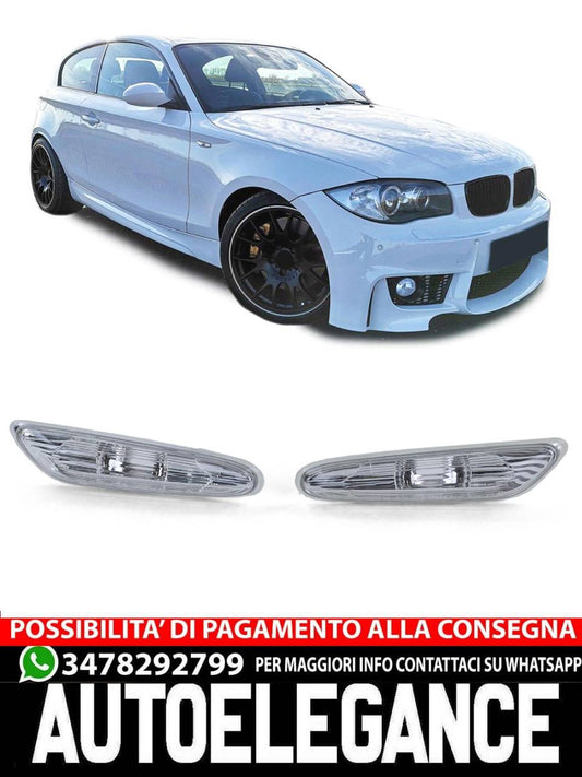 Coppia frecce laterali bianche per BMW X1 E84 dal 09 Serie 1 E81 E87 04-12 AUTOELEGANCERICAMBI