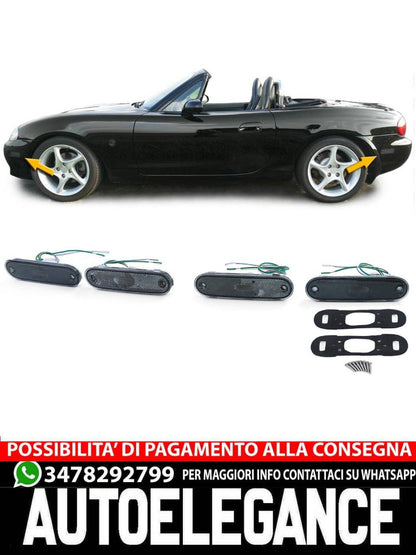 Luci di ingombro laterali catarifrangenti nero fumè per Mazda MX5 89-05-