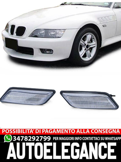 Coppia frecce laterali a LED bianche adatte per BMW Z3 Coupe Roadster 94-02- AUTOELEGANCERICAMBI