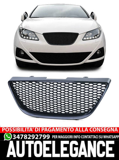 Honeycomb sport radiator grille without emblem black for Seat Ibiza 6J 08-1 