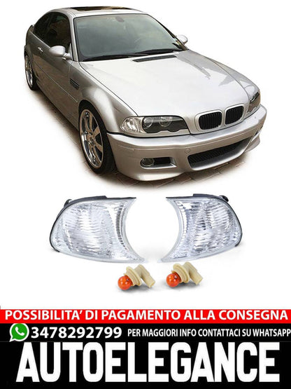 Coppia di cristalli bianchi trasparenti per BMW Serie 3 E46 Coupé 99-01 AUTOELEGANCERICAMBI