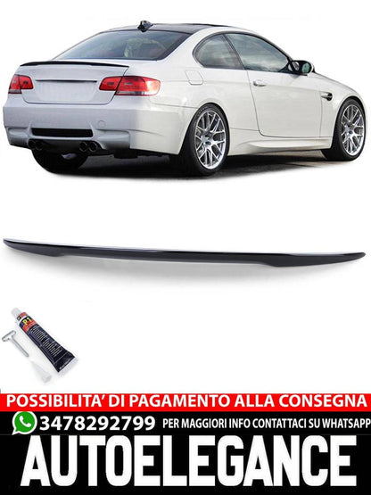 Spoiler posteriore sportivo labbro nero lucido con ABE per BMW Serie 3 E92 06-13