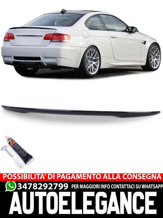 Spoiler posteriore sportivo labbro nero lucido con ABE per BMW Serie 3 E92 06-13