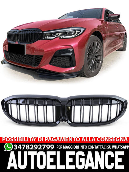 Griglia radiatore sportiva doppia barra prestazioni lucida adatta per BMW