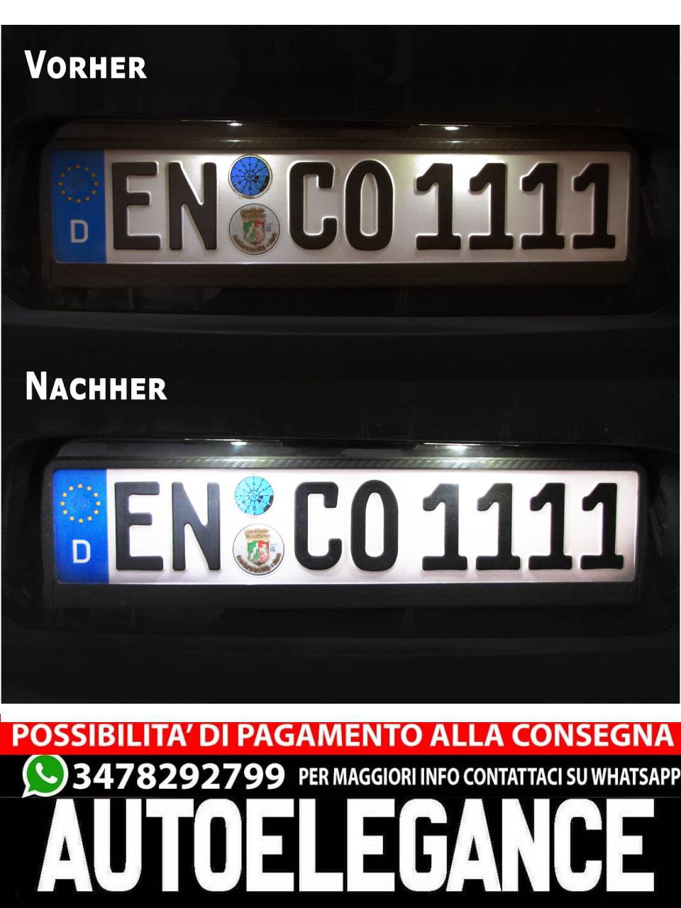 White 6000K LED License Plate Light for BMW 3 Series E46 Coupe 98-03- 