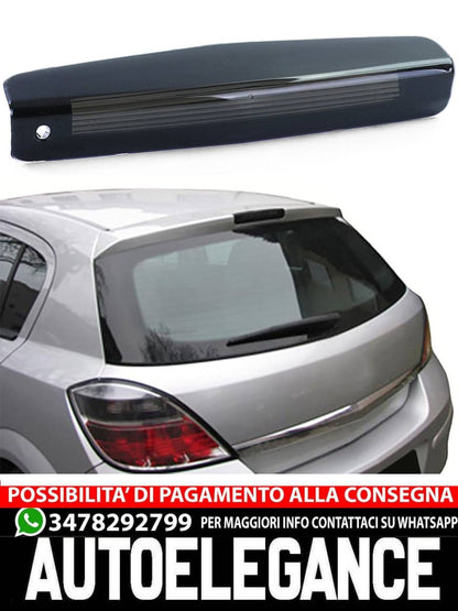 Copertura in vetro trasparente per 3. Luce di stop nera per Opel Astra H 5 porte AUTOELEGANCERICAMBI