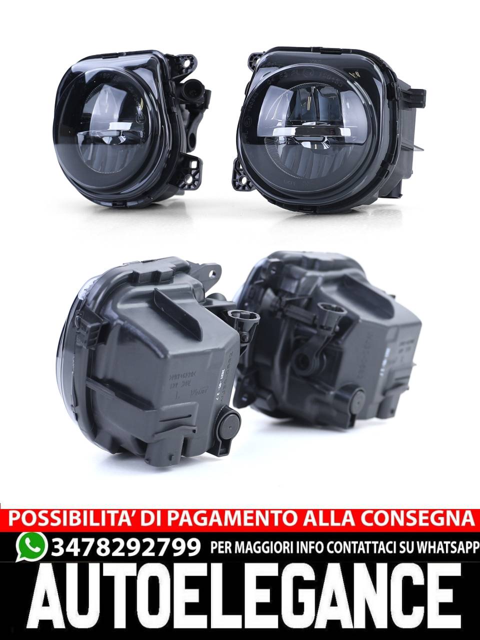 Black Smoke Clear Glass LED Fog Lights Fit For BMW 5 Series F10 