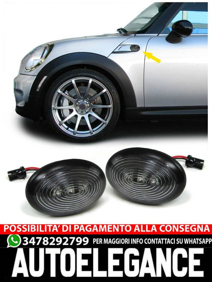 Indicatore di direzione laterale a LED fumè nero per mini R55 R55N R56 R56N R57