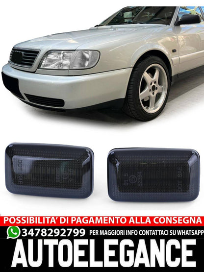 Indicatore di direzione laterale a LED fumè nero per Audi 80 B4 90 100 200 V8 A6