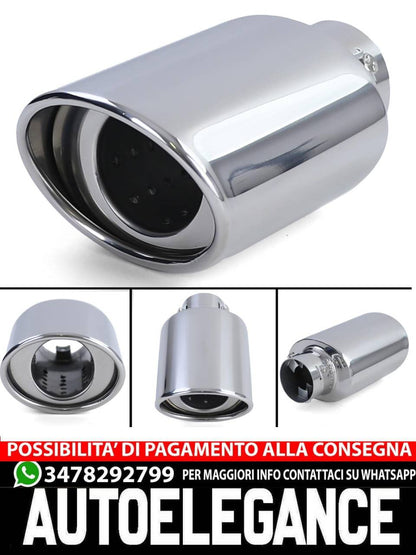 Rivestimento terminale scarico racing in acciaio inox per avvitabile ovale