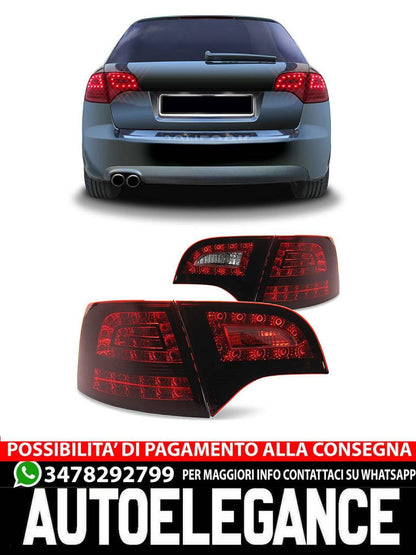 LED Rear Lights + Dark Red LED Turn Signal for Audi A4 