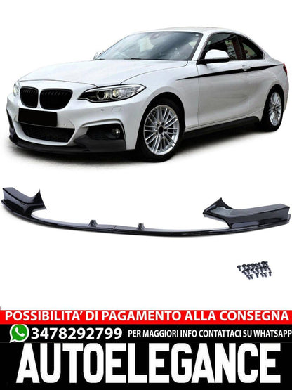 Gloss Black Performance Lip Front Spoiler Suitable For BMW 2 Series F22 F23 