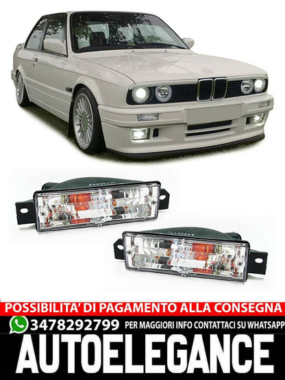 Indicatore di direzione in vetro trasparente bianco con luce fissa per BMW