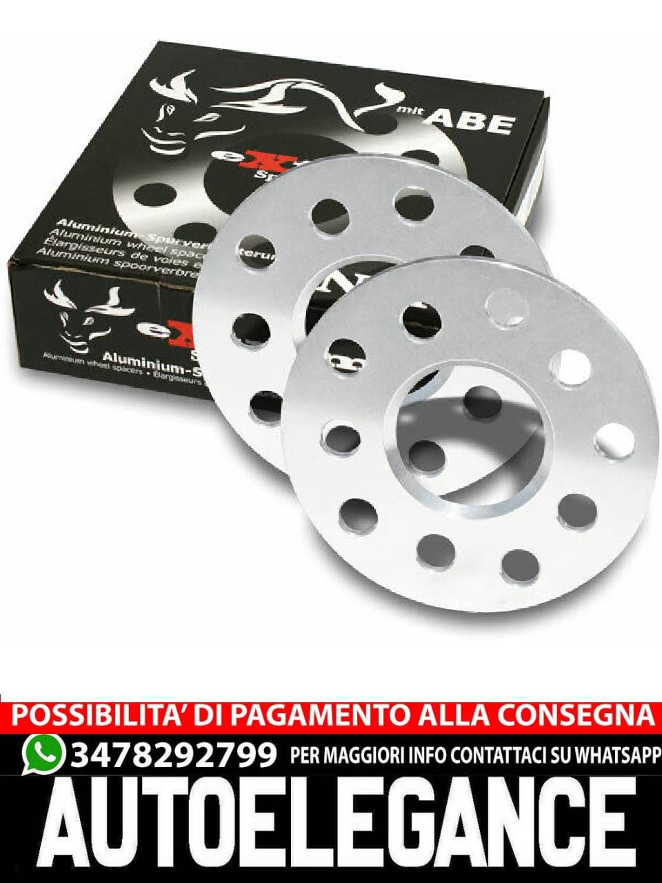 Piastre distanziali ruota in alluminio da 10 mm 5 x 100 per VW Golf IV + Bora 1J