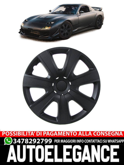 Tenzo-R IX Wheel Covers for 13" Steel Wheels Carbon Black Matt 