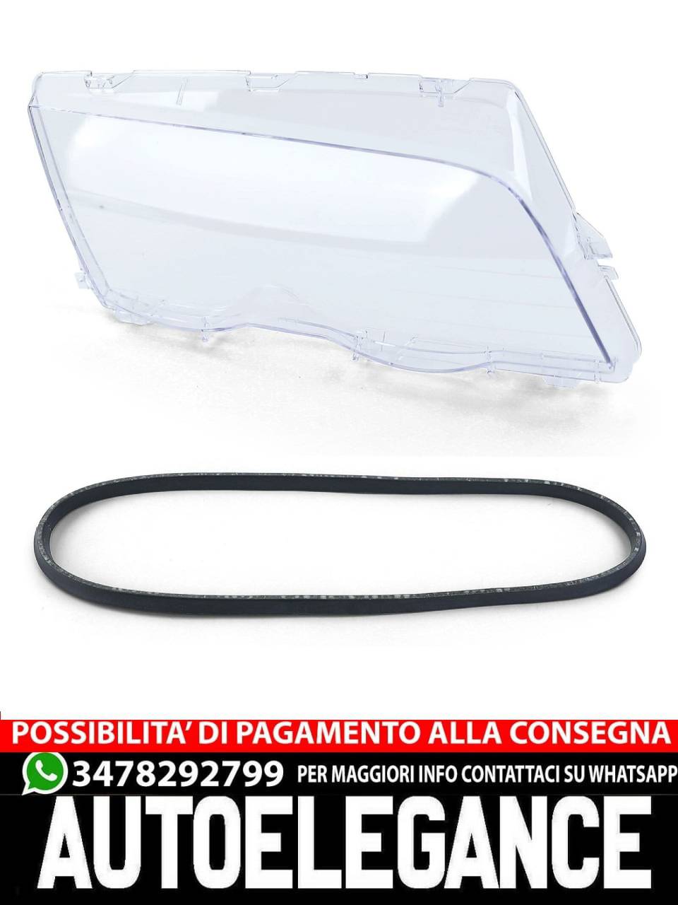 Right Front Headlight Glass Splitter Suitable for BMW 3 Series E46 Limousine 
