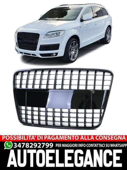 Honeycomb radiator grille without emblem matt black for Audi TT 8J 