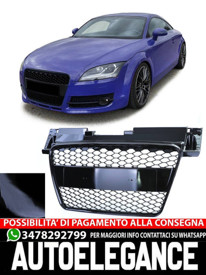 Griglia radiatore a nido d'ape senza emblema nero lucido per Audi TT 8J