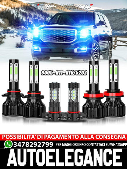 For GMC Yukon XL 2015-2018 2019 6pc LED Headlights and Fog Lights Combo Kit 