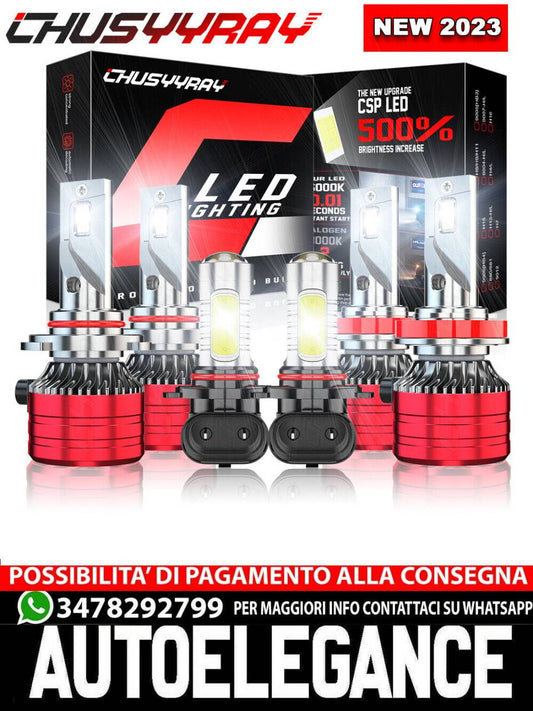 Fit Acura MDX 2004 2005 2006 - 6PC LED Headlights + Fog Lights Bulbs Combo Kit 